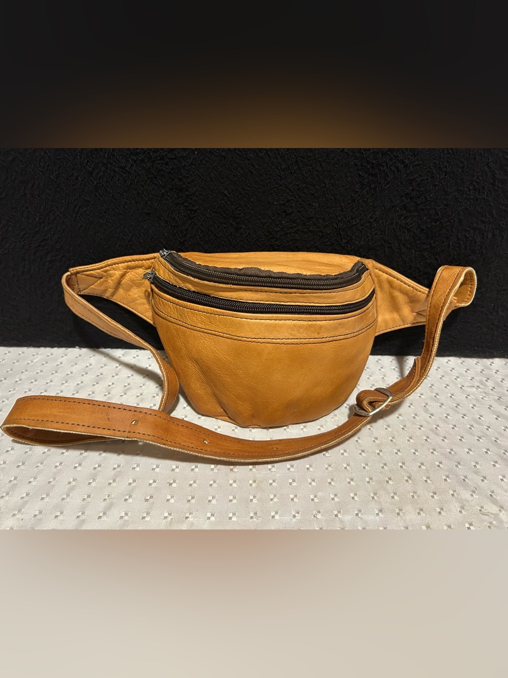Vintage 90’s Leather Fanny Pack Possibly Deer Hide